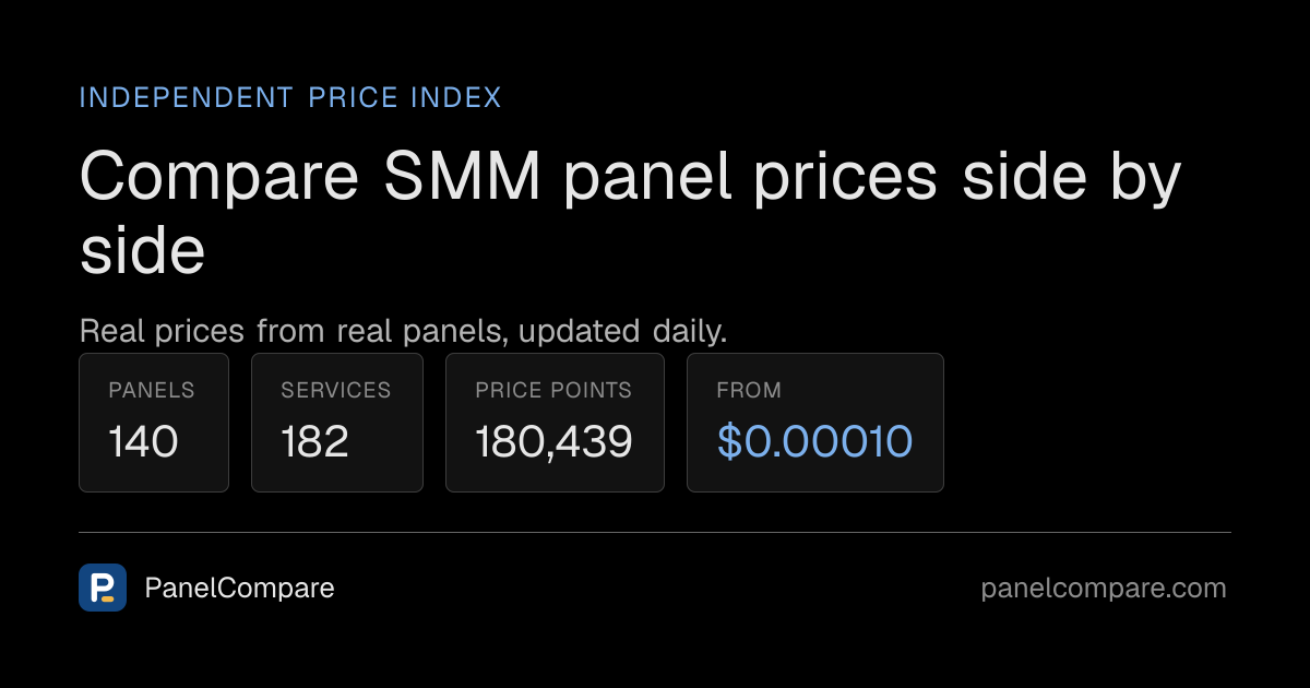 PanelCompare: Compare SMM Panel Prices Side by Side