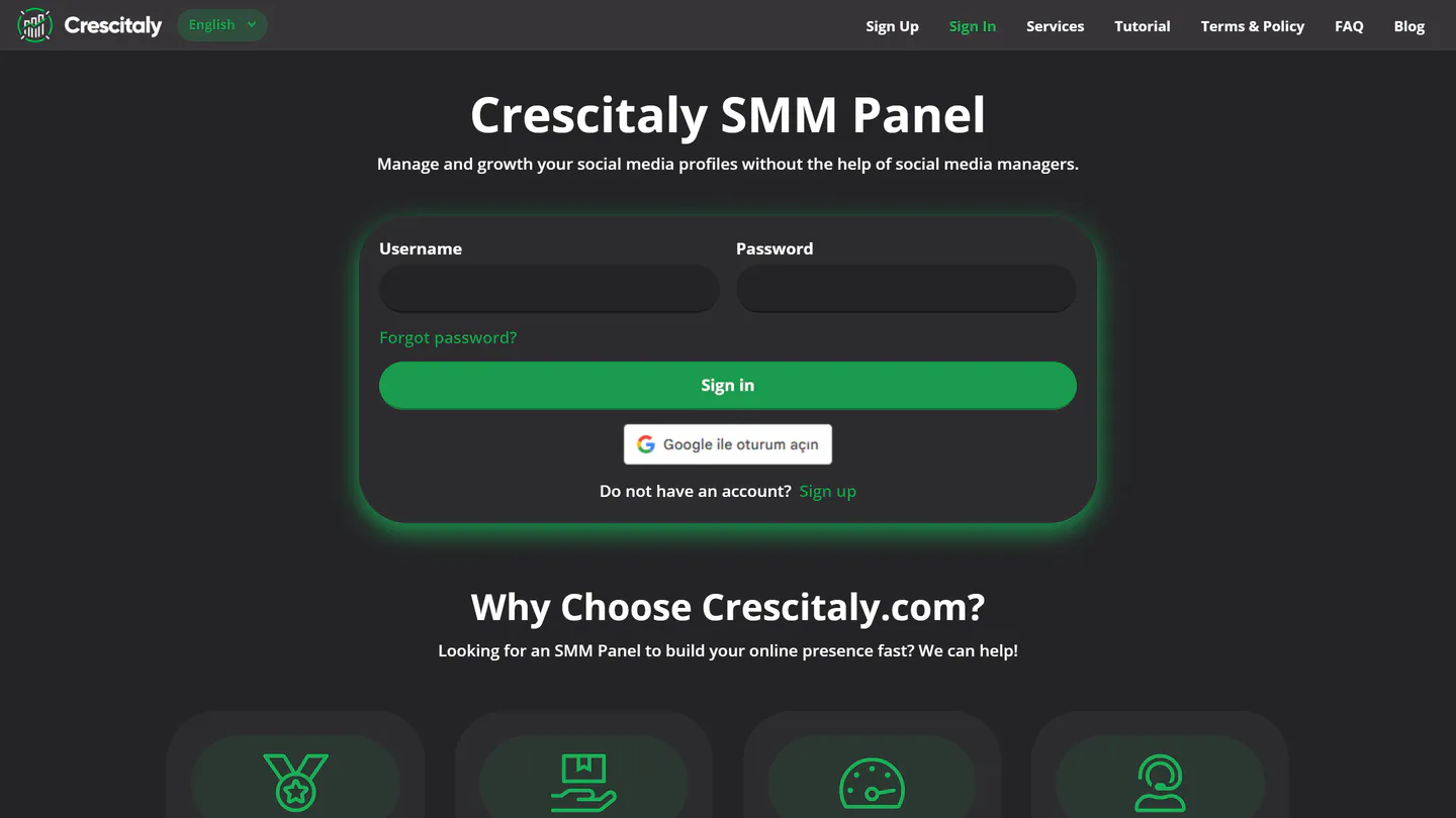 Главная страница Crescitaly на crescitaly.com, снимок от 11 сент. 2026 г.