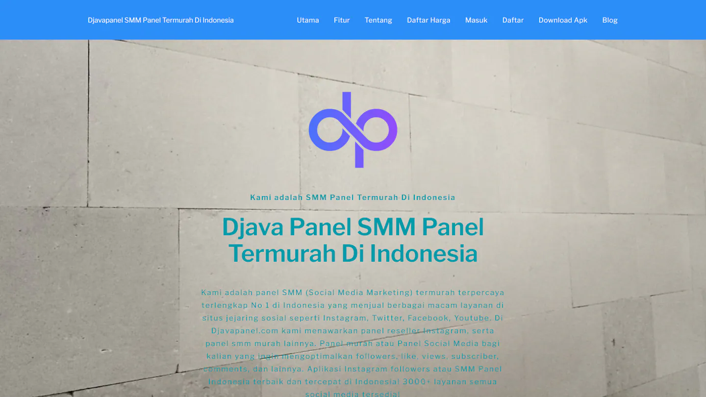 Beranda Djavapanel di djavapanel.com, seperti yang tertangkap pada 11 Sep 2026