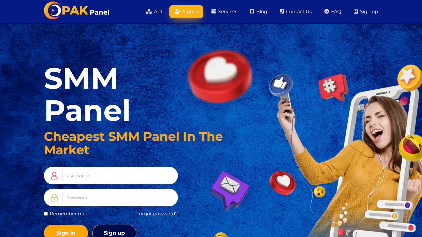 smmpakpanel.com adresindeki SMMPakPanel ana sayfası, 11 Eyl 2026 tarihinde alınan görüntü